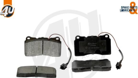 4U Autoparts 22661FT - Тормозные колодки, дисковые, комплект abcparts.ee