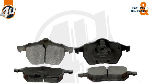4U Autoparts 22304OP - Piduriklotsi komplekt,ketaspidur abcparts.ee