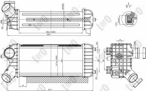 ABAKUS 017-018-0010 - Интеркулер, теплообменник турбины abcparts.ee