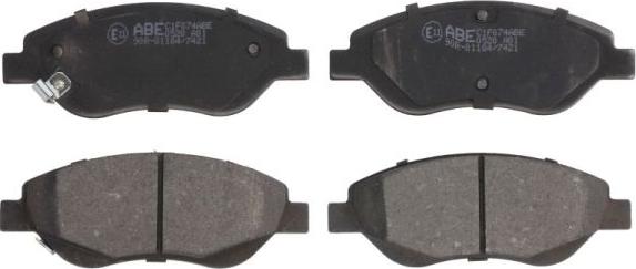 ABE C1F074ABE - Тормозные колодки, дисковые, комплект abcparts.ee