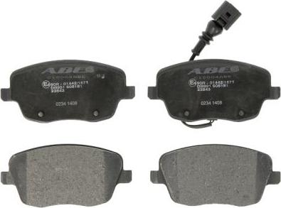 ABE C1S004ABE - Тормозные колодки, дисковые, комплект abcparts.ee