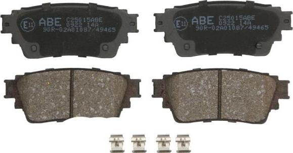 ABE C25015ABE - Тормозные колодки, дисковые, комплект abcparts.ee