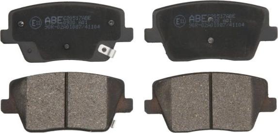 ABE C20517ABE - Тормозные колодки, дисковые, комплект abcparts.ee