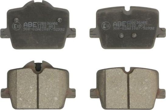 ABE C2B036ABE - Тормозные колодки, дисковые, комплект abcparts.ee