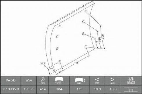 ABEX B2180159 - Комплект тормозных башмаков, барабанные тормоза abcparts.ee