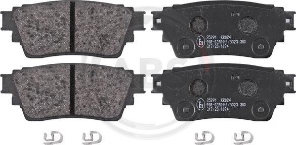 A.B.S. 35291 - Тормозные колодки, дисковые, комплект abcparts.ee