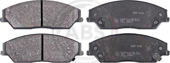 A.B.S. 35257 - Тормозные колодки, дисковые, комплект abcparts.ee
