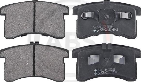 A.B.S. 36745 - Тормозные колодки, дисковые, комплект abcparts.ee