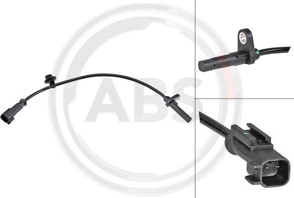 A.B.S. 30188 - ABS датчик, частота вращения колеса abcparts.ee