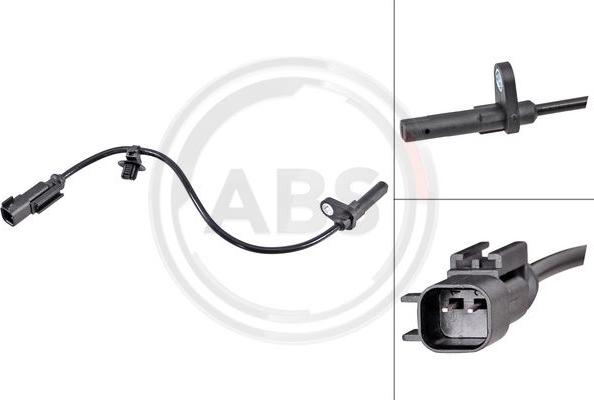 A.B.S. 31809 - ABS датчик, частота вращения колеса abcparts.ee