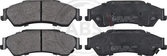 A.B.S. 38729 - Тормозные колодки, дисковые, комплект abcparts.ee