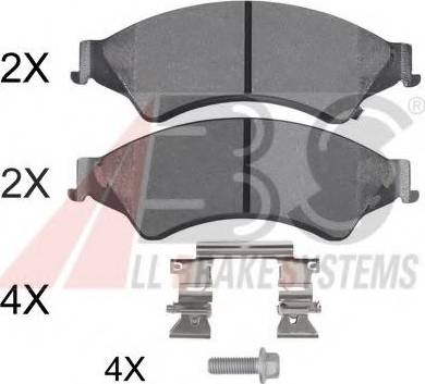 A.B.S. 37973 OE - Тормозные колодки, дисковые, комплект abcparts.ee