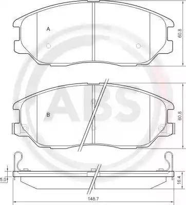 A.B.S. 37548 - Тормозные колодки, дисковые, комплект abcparts.ee