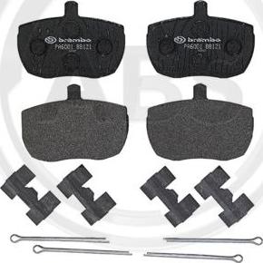 A.B.S. PA6001 - Тормозные колодки, дисковые, комплект abcparts.ee