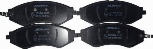 ACDelco 19374048 - Тормозные колодки, дисковые, комплект abcparts.ee