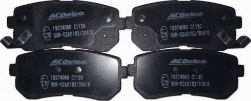 ACDelco 19374060 - Тормозные колодки, дисковые, комплект abcparts.ee