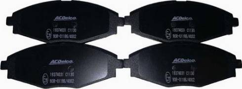 ACDelco 19374031 - Тормозные колодки, дисковые, комплект abcparts.ee