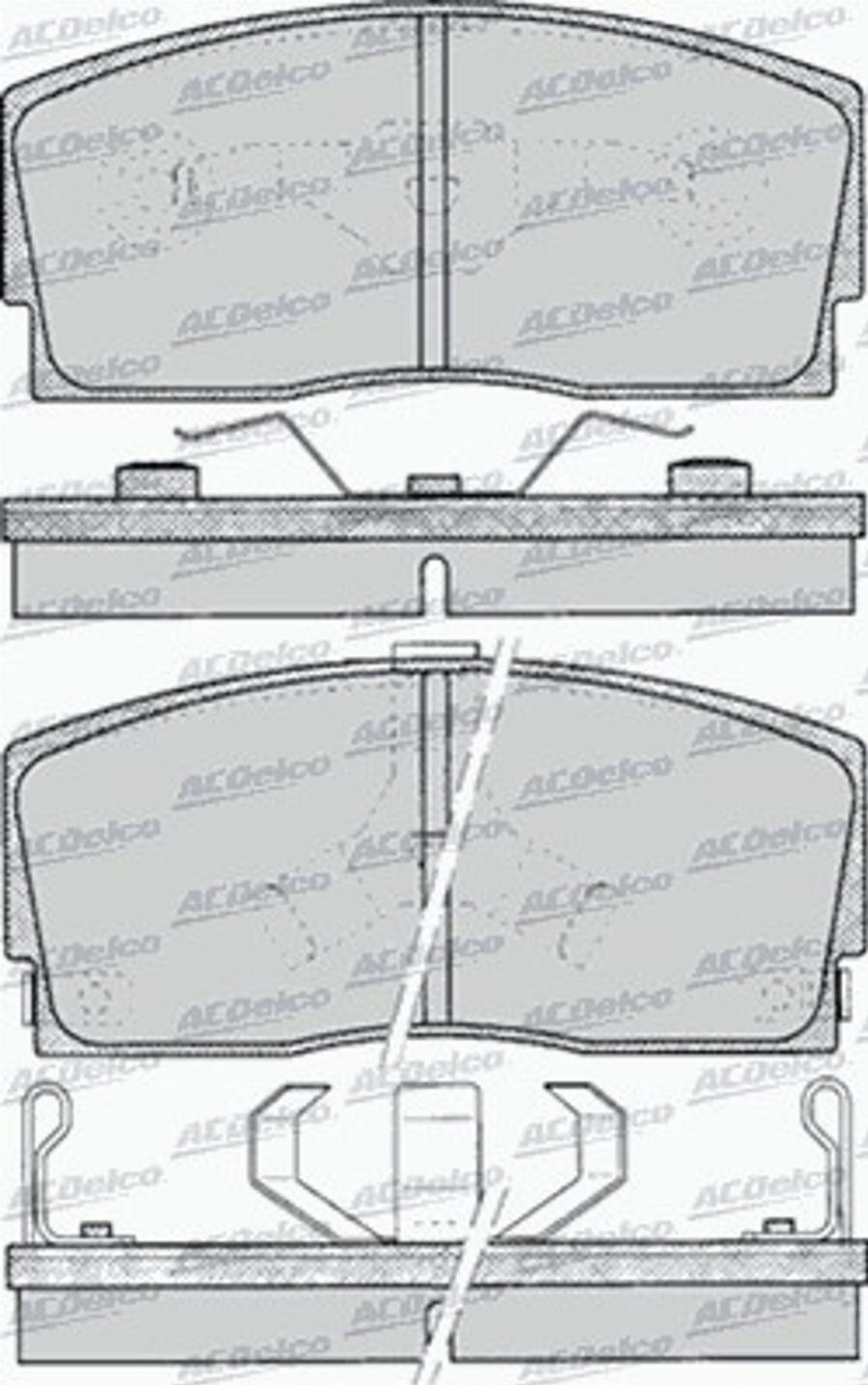 ACDelco AC447281D - Тормозные колодки, дисковые, комплект abcparts.ee