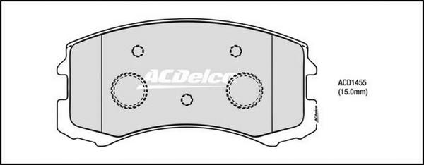 ACDelco ACD1455 - Тормозные колодки, дисковые, комплект abcparts.ee