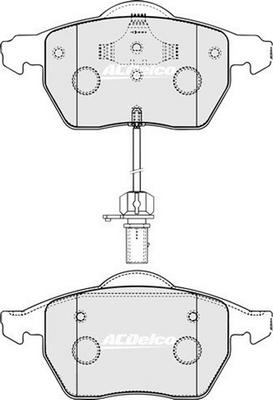 ACDelco ACD1427 - Тормозные колодки, дисковые, комплект abcparts.ee