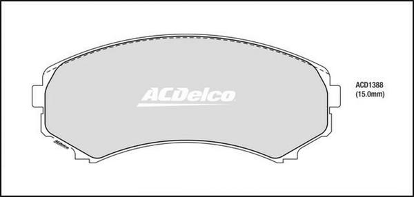 ACDelco ACD1388 - Тормозные колодки, дисковые, комплект abcparts.ee