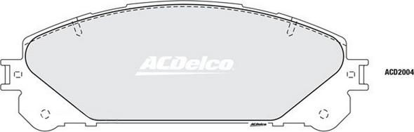 ACDelco ACD2004 - Тормозные колодки, дисковые, комплект abcparts.ee