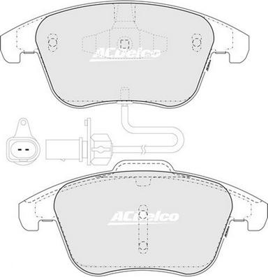 ACDelco ACD2184 - Тормозные колодки, дисковые, комплект abcparts.ee
