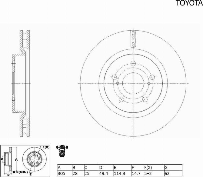 ACDelco ACDR2744 - Тормозной диск abcparts.ee