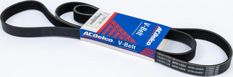 ACDelco 19351136 - Поликлиновой ремень abcparts.ee