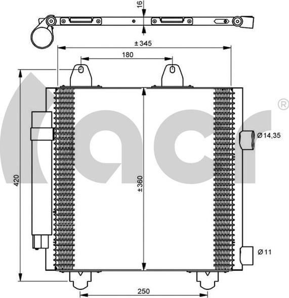 ACR 300671 - Конденсатор кондиционера abcparts.ee