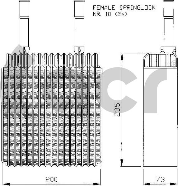 ACR 310008 - Испаритель, кондиционер abcparts.ee