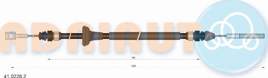 Adriauto 41.0226.2 - Тросик, cтояночный тормоз abcparts.ee