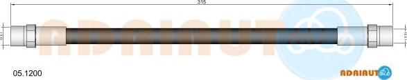 Adriauto 05.1200 - Тормозной шланг abcparts.ee