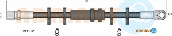 Adriauto 19.1212 - Тормозной шланг abcparts.ee