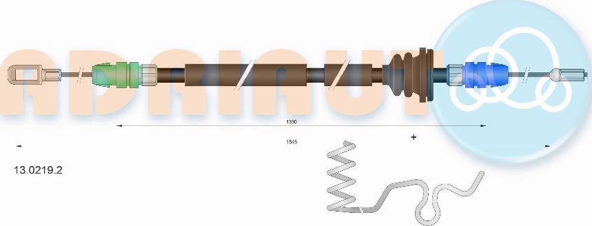 Adriauto 13.0219.2 - Тросик, cтояночный тормоз abcparts.ee