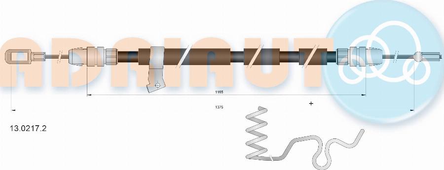 Adriauto 13.0217.2 - Тросик, cтояночный тормоз abcparts.ee