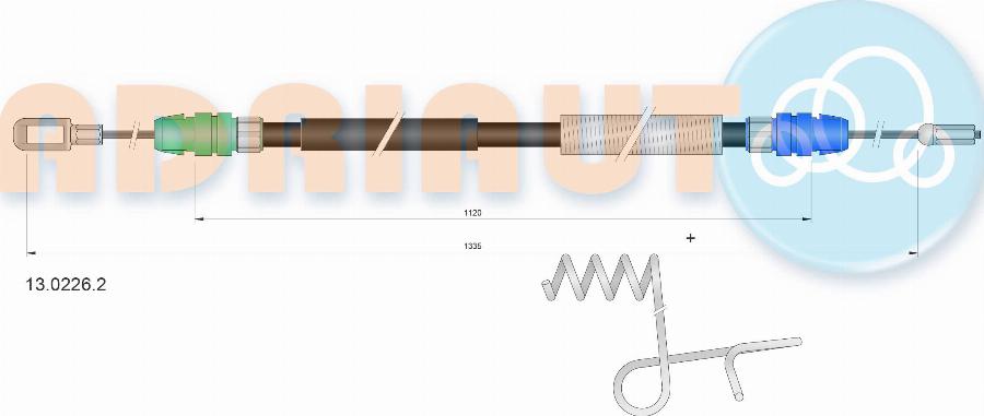 Adriauto 13.0226.2 - Тросик, cтояночный тормоз abcparts.ee