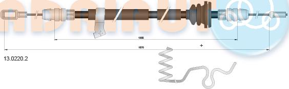 Adriauto 13.0220.2 - Тросик, cтояночный тормоз abcparts.ee