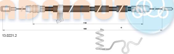 Adriauto 13.0221.2 - Тросик, cтояночный тормоз abcparts.ee