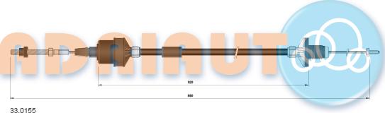 Adriauto 33.0155 - Трос, управление сцеплением abcparts.ee
