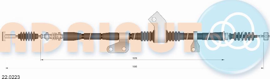 Adriauto 22.0223 - Тросик, cтояночный тормоз abcparts.ee