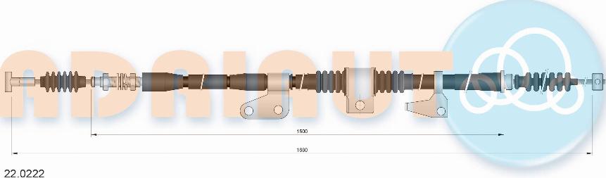 Adriauto 22.0222 - Тросик, cтояночный тормоз abcparts.ee
