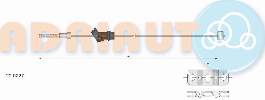 Adriauto 22.0227 - Тросик, cтояночный тормоз abcparts.ee