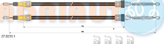 Adriauto 27.0233.1 - Тросик, cтояночный тормоз abcparts.ee