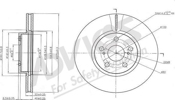 Advics A6F144B - Тормозной диск abcparts.ee