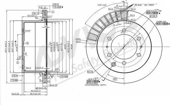 Advics A6R180B - Тормозной диск abcparts.ee