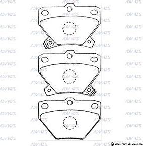 Advics SN106P - Тормозные колодки, дисковые, комплект abcparts.ee