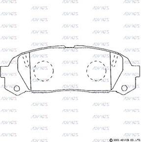 Advics A2N030 - Тормозные колодки, дисковые, комплект abcparts.ee