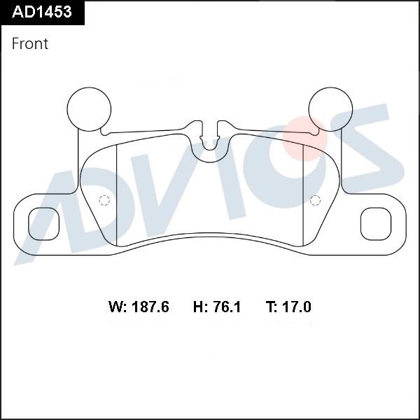 Advics AD1453 - Тормозные колодки, дисковые, комплект abcparts.ee