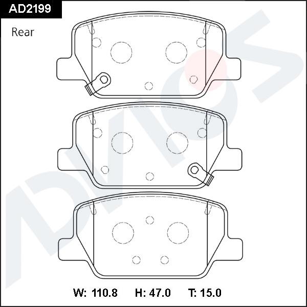 Advics AD2199 - Тормозные колодки, дисковые, комплект abcparts.ee